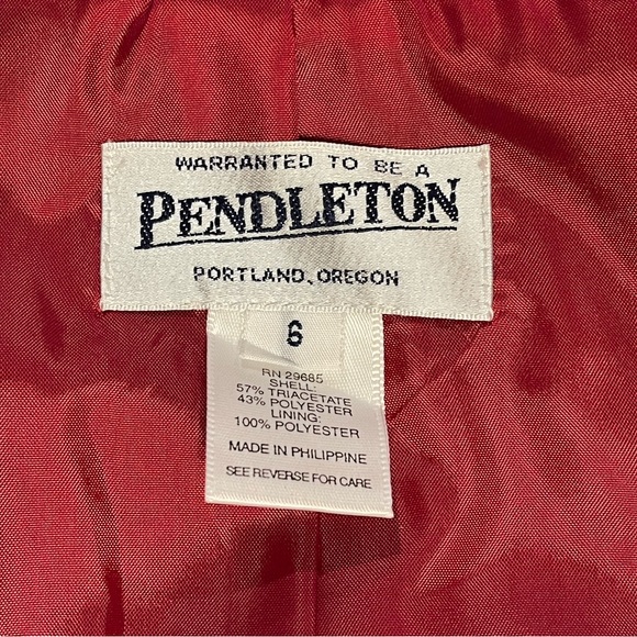 Vintage Pendleton size 6 red skirt set - Picture 3 of 12